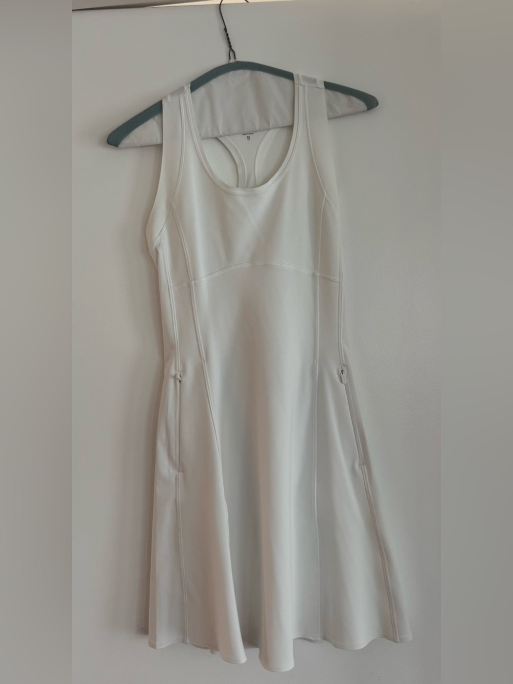 Athleta White Racerback Midi A-Line Athletic Dress